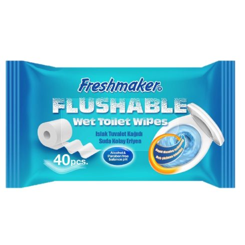 Freshmaker Nedves toalettkendő 40 db