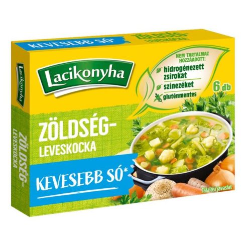 Lacikonyha - leveskocka 60g Zöldségleves (sócsökkentett)