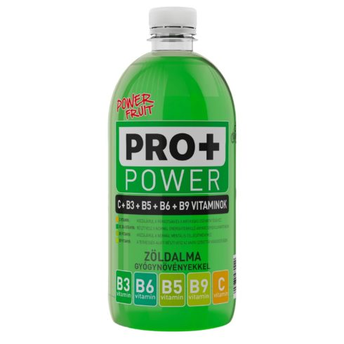 Power Fruit Pro+  Power 750ml Zöldalma gyógynövényekkel C, B3, B5, B6, B9 vitaminok