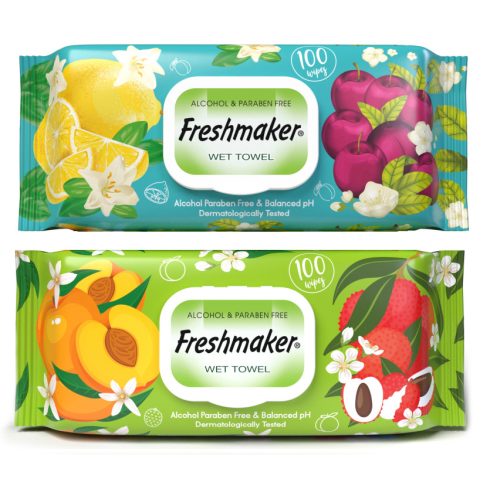 Freshmaker Fruit baby nedves törlőkendő 100 db