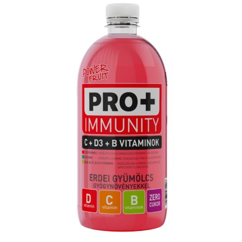 Power Fruit Pro+  Immunity 750ml Erdei Gyümölcs gyógynövényekkel D,C,B vitaminok