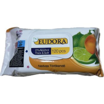   Eudora nedves törlőkendő 120 lapos (zárható) - Grapefruit & lime