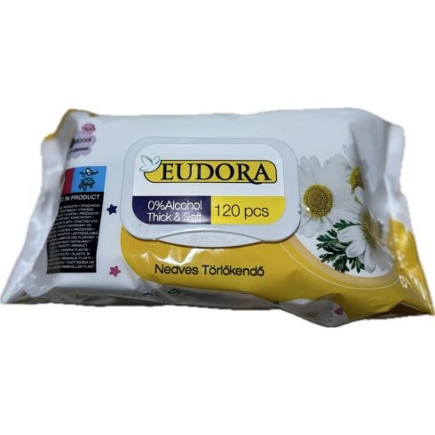 Eudora nedves törlőkendő 120 lapos (zárható) - Kamilla