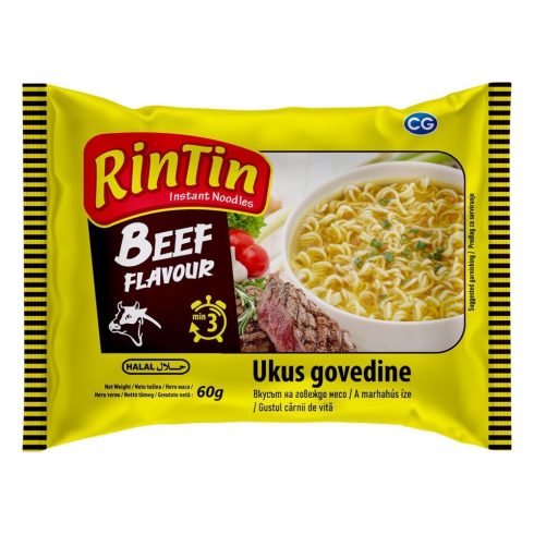 RinTin instant tésztás leves 60g Marha ízű