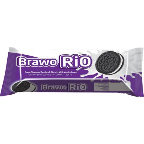 ANI Brawo Rio kakaós szendvicskeksz 72g vanília ízű krémmel töltve