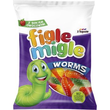 Figle Migle Gumicukor 80g worms