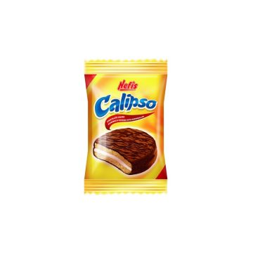   Nefis Calipso 20g Csokoládéval bevont szendvics keksz pillecukorral töltve