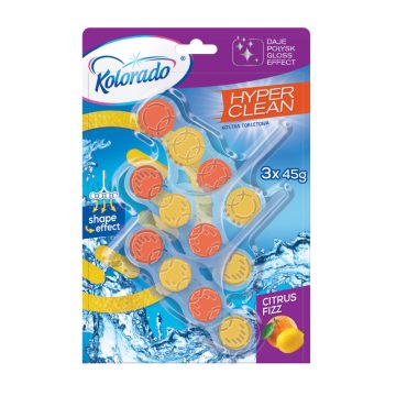   Kolorado "Hyper Clean" Trio kosaras toalett block 3x45g - citrus