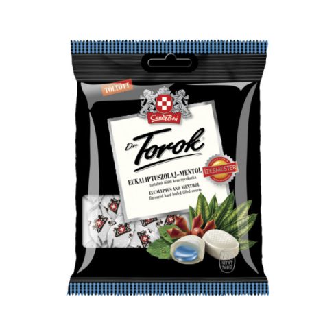 HáziSweets Dr.Torok töltött keménycukorka 75g eukaliptusz-menthol