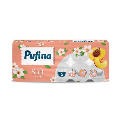 PUFINA toalettpapír 10db 2 rétegű Soft Peach