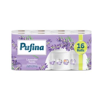 PUFINA toalettpapír 16db 3 rétegű Lavender Fields