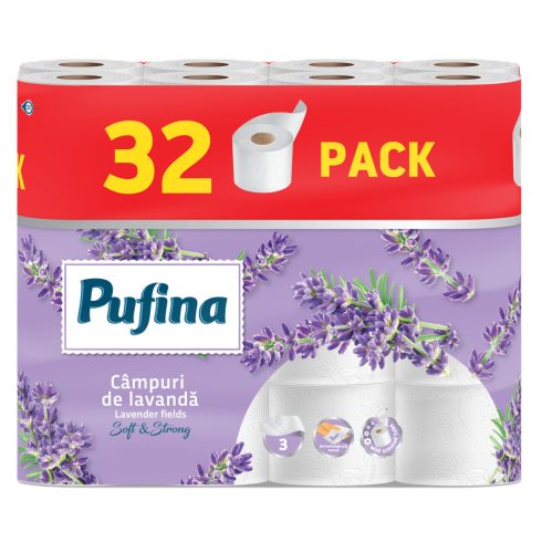 PUFINA toalettpapír 32db 3 rétegű Lavender Fields