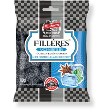 HáziSweets Filléres keménycukor 80g ánizs-mentol