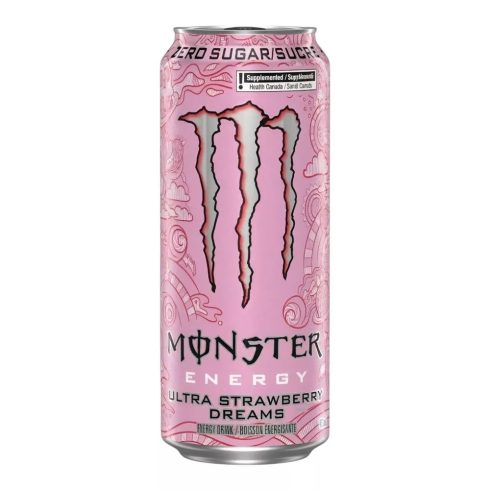 0,5L CAN Monster energiaital - Ultra Strawberry Dream  /DRS/